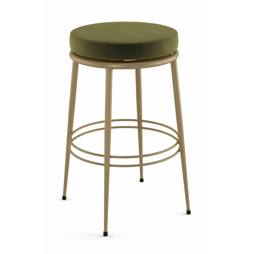 Amisco Glenn 42597-30/27JL Pub Height Swivel Stool - Sun Gold/Emerald IMAGE 1