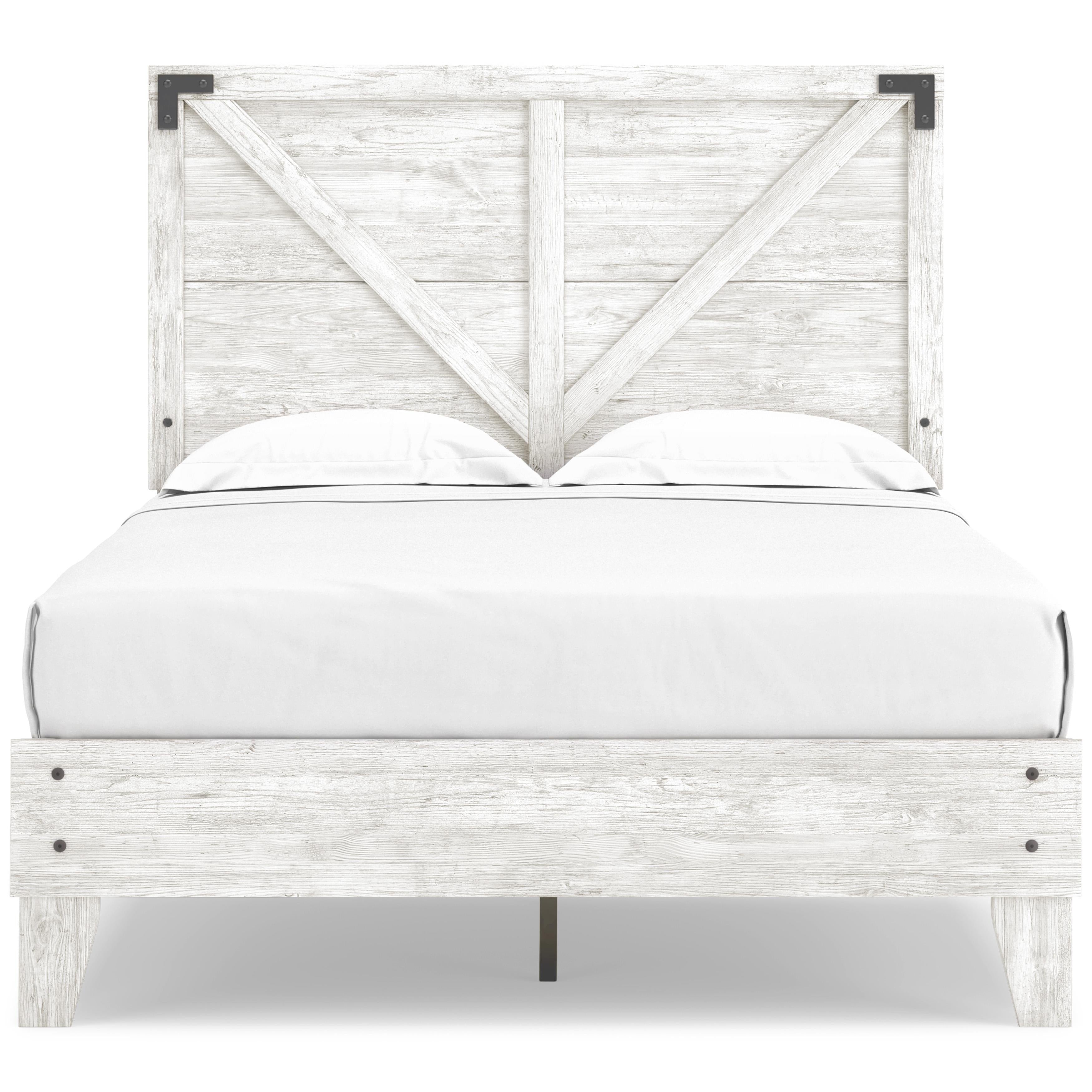  Signature Design by Ashley Shawburn EB4121B2 Full Crossbuck Panel Platform Bed IMAGE 2