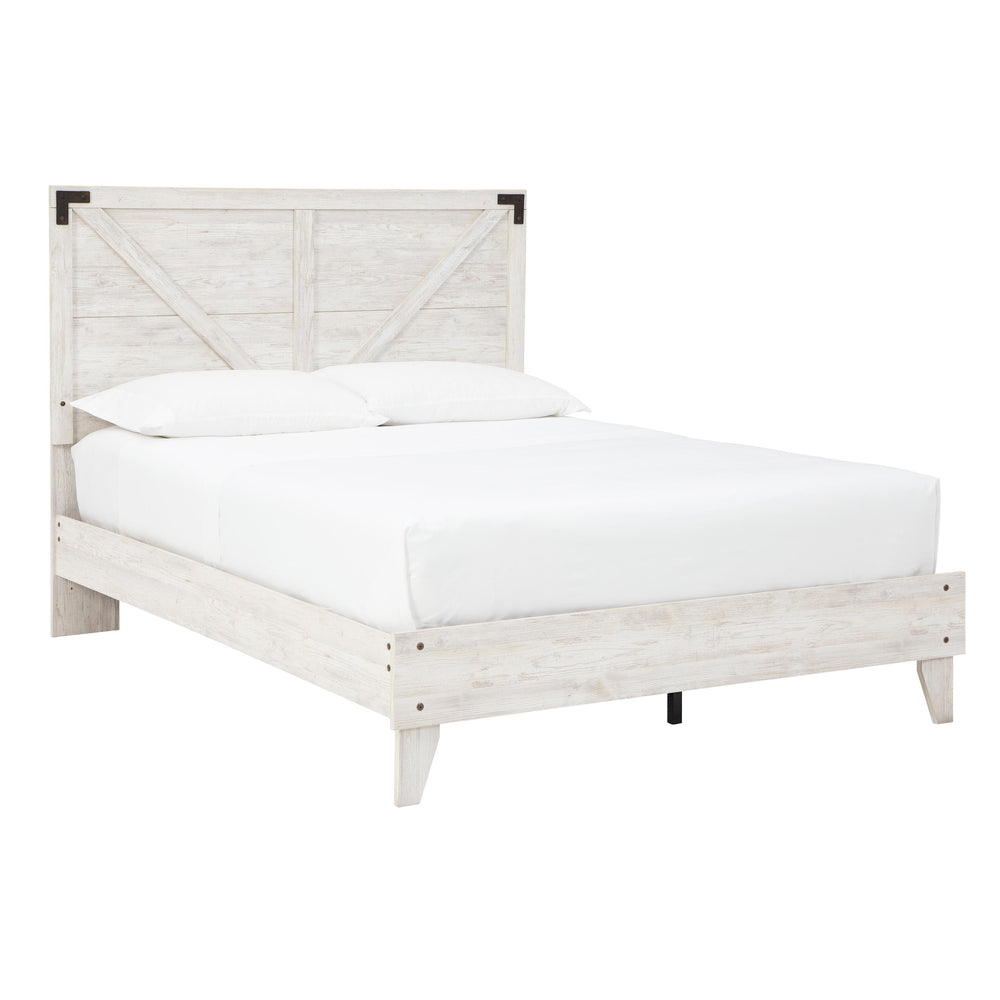  Signature Design by Ashley Shawburn EB4121B1 Queen Crossbuck Panel Platform Bed IMAGE 1