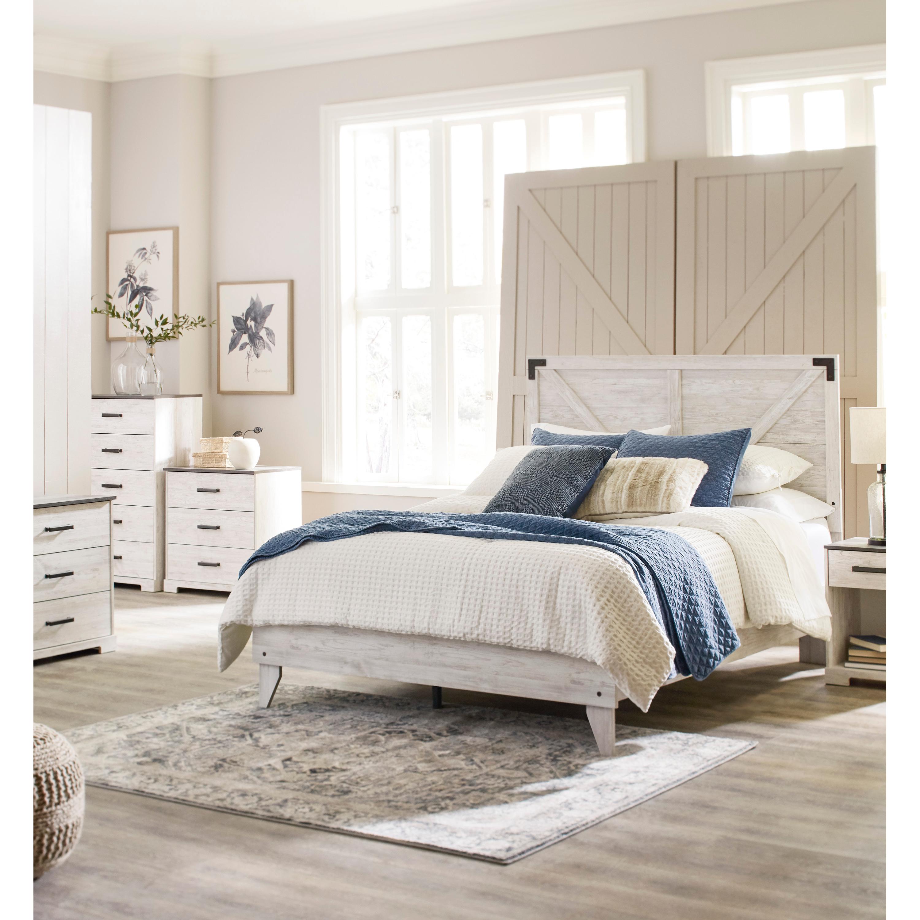  Signature Design by Ashley Shawburn EB4121B1 Queen Crossbuck Panel Platform Bed IMAGE 8