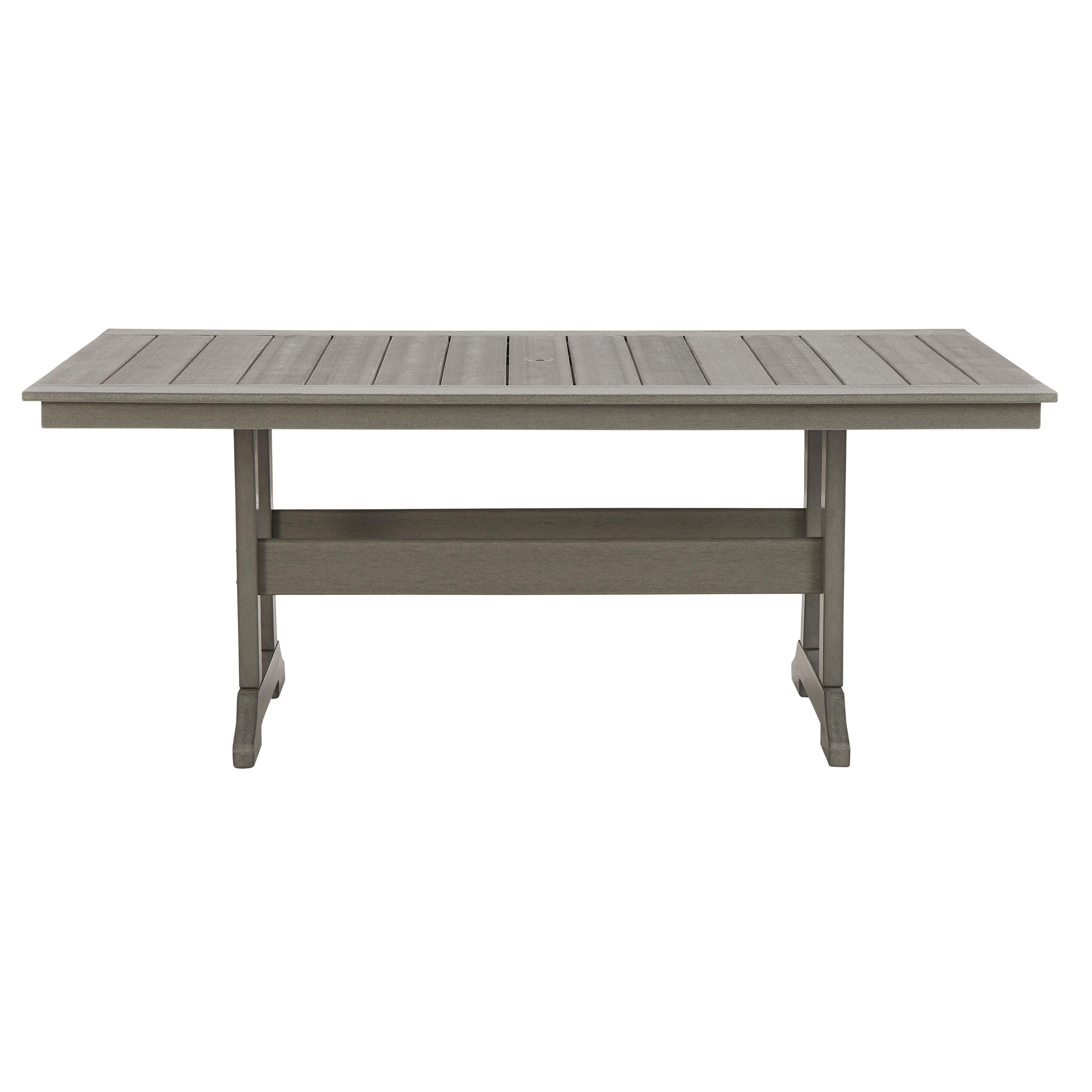  Signature Design by Ashley Visola P802-625 Rectangular Dining Table with Umbrella Option IMAGE 2