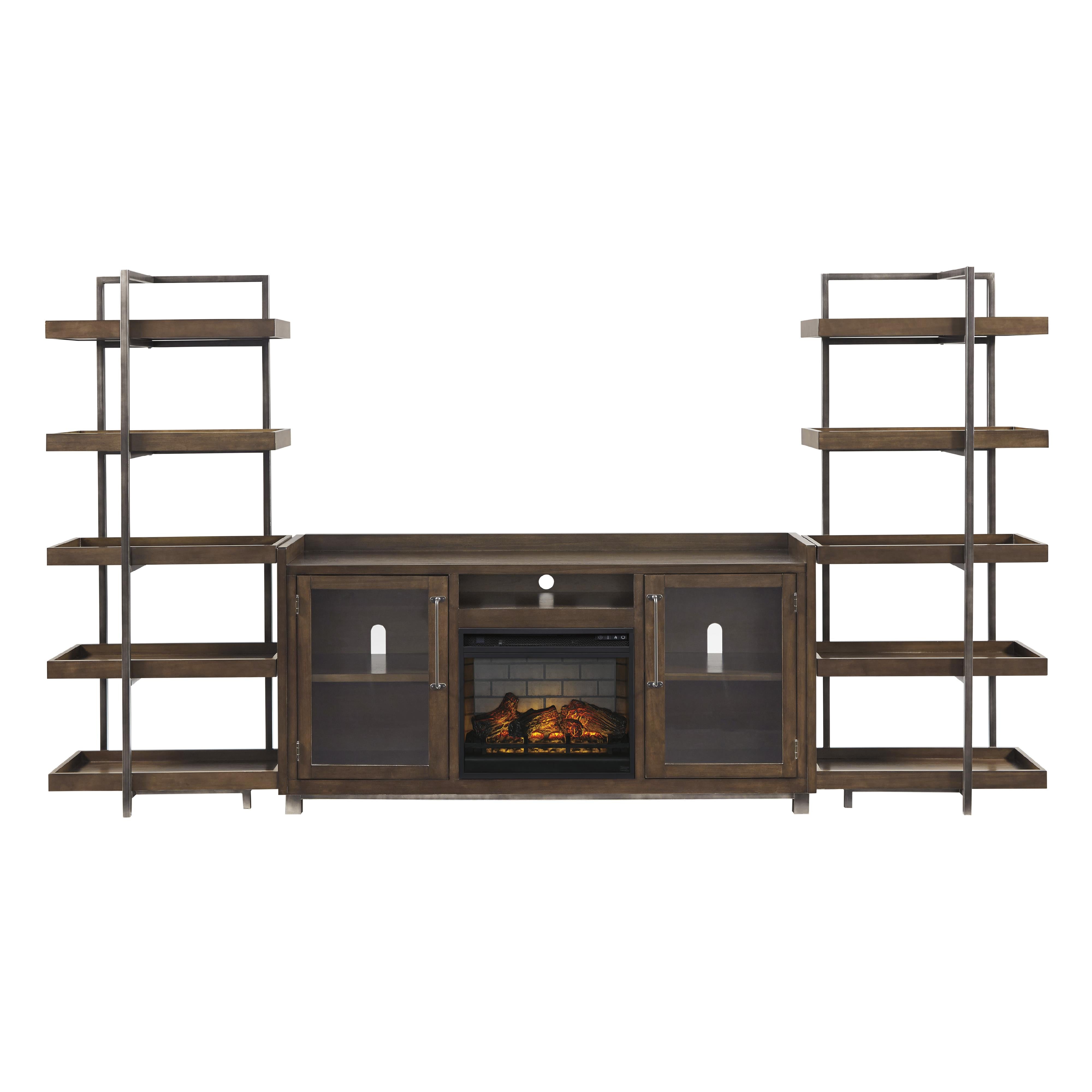  Signature Design by Ashley Starmore W633W6 3 pc Wall Unit with Electric Fireplace IMAGE 2