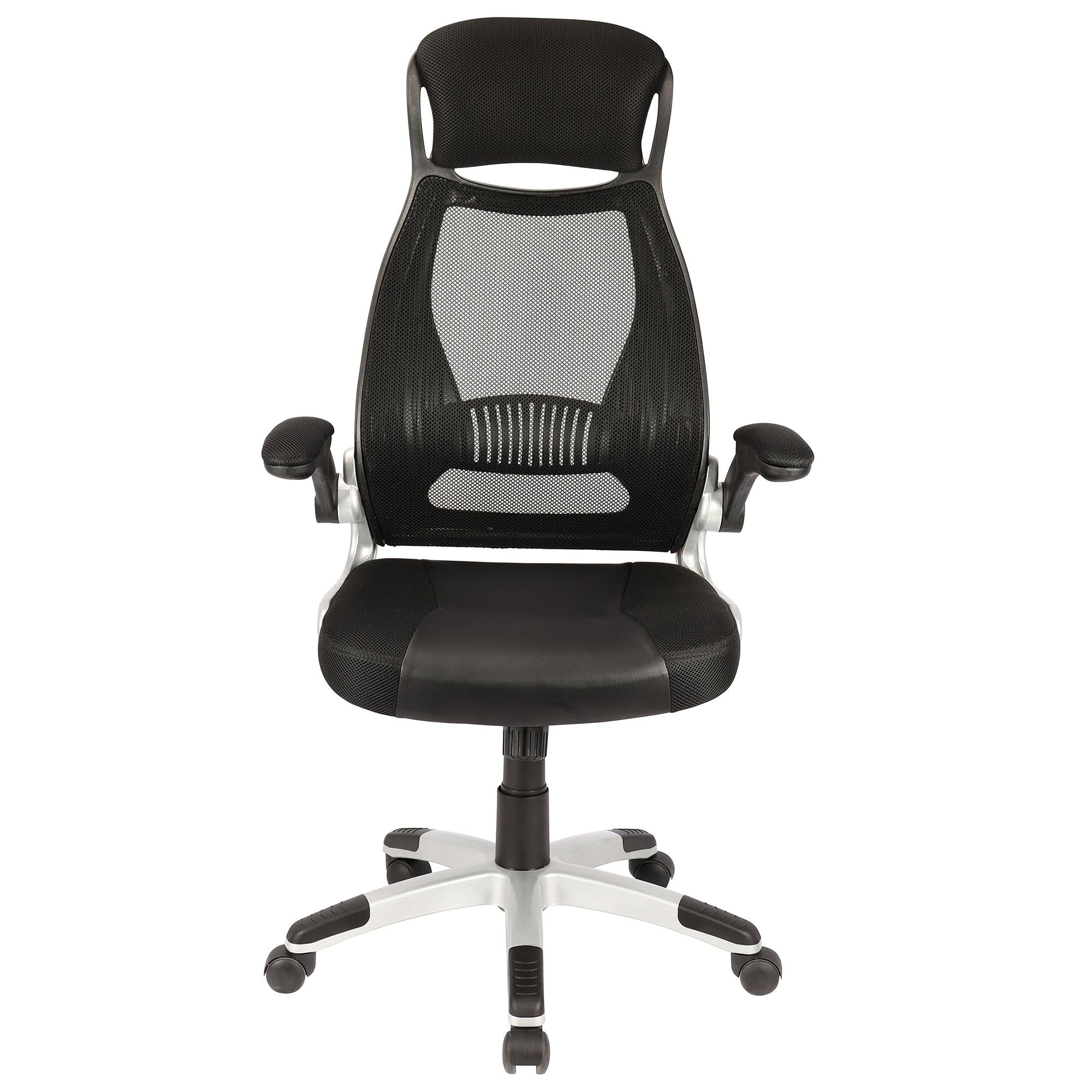  Worldwide Home Furnishings Figo 802-840BK Office Chair - Grey and Black IMAGE 3