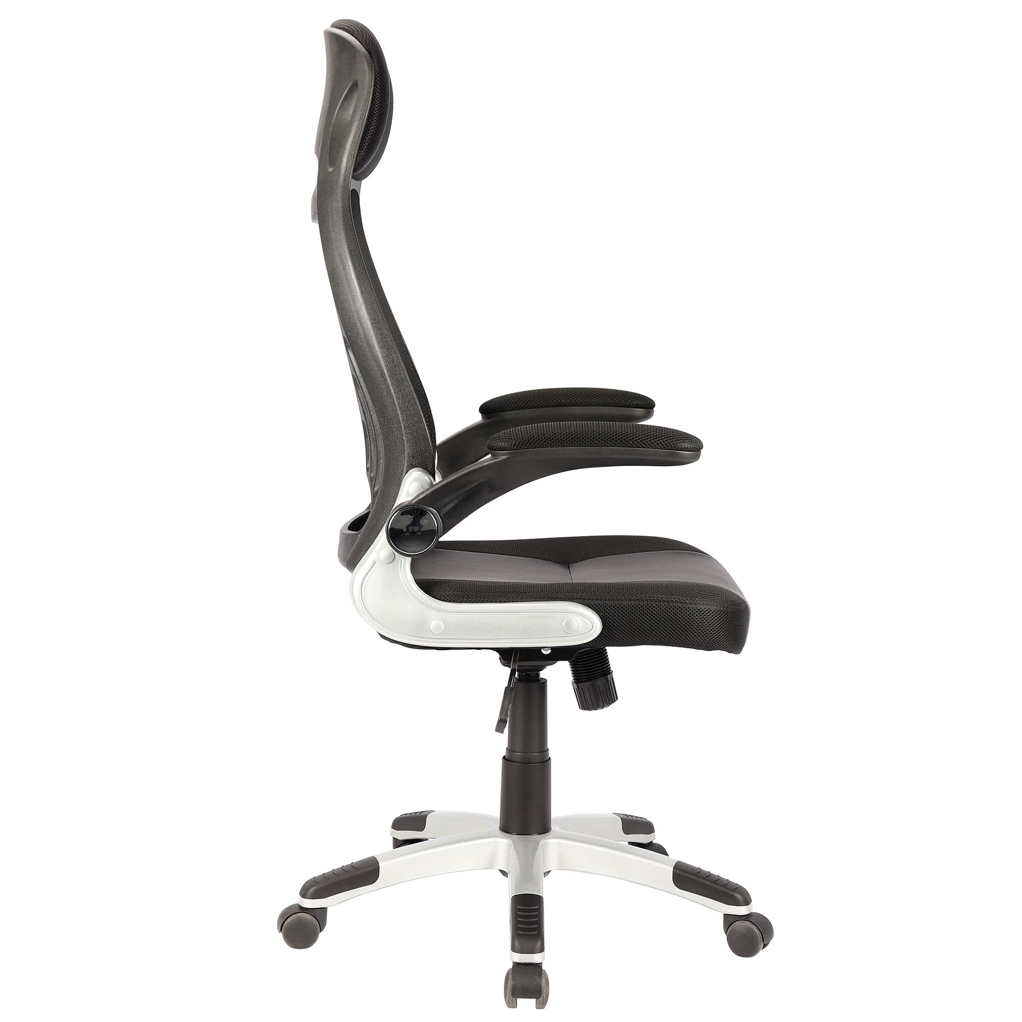  Worldwide Home Furnishings Figo 802-840BK Office Chair - Grey and Black IMAGE 4
