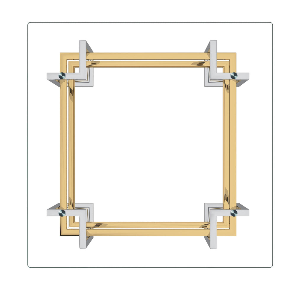  !nspire Florina 301-561SQU Coffee Table - Silver and Gold IMAGE 4