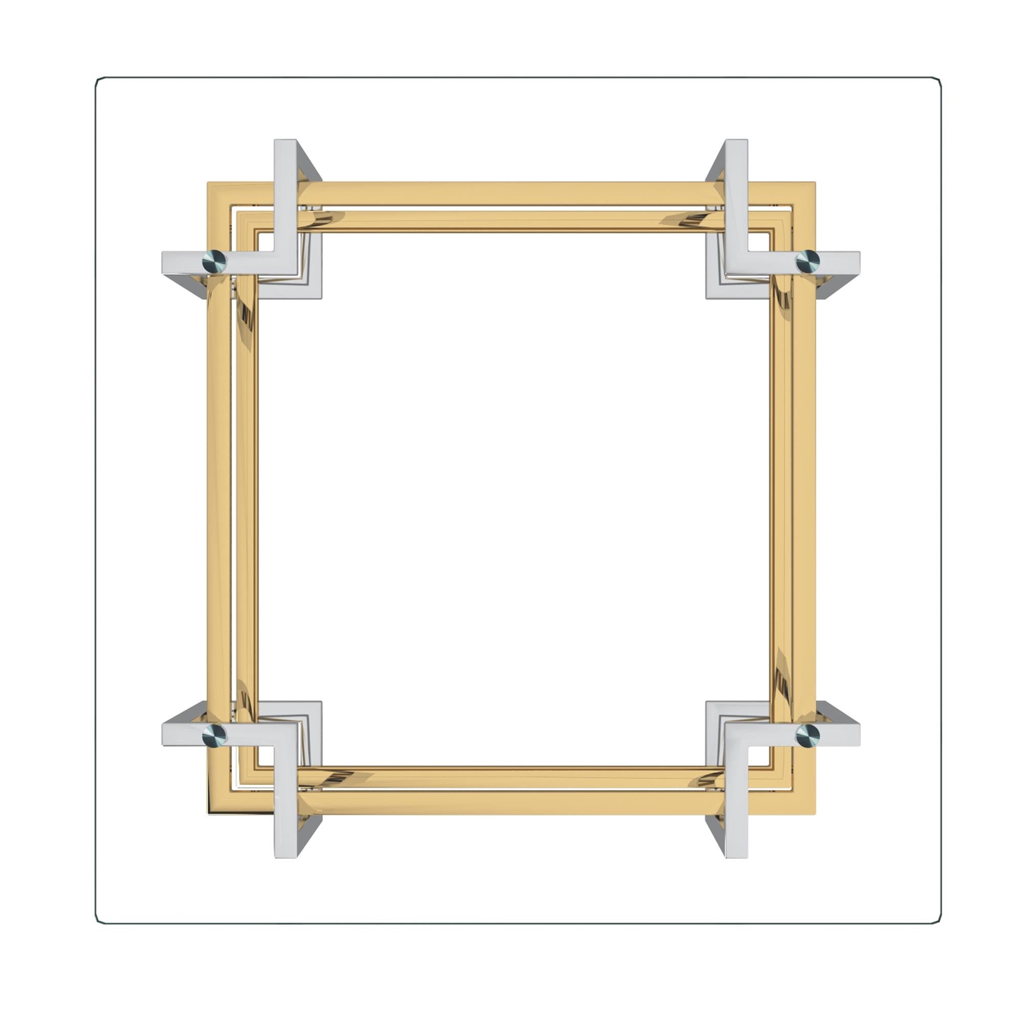  !nspire Florina 301-561SQU Coffee Table - Silver and Gold IMAGE 4