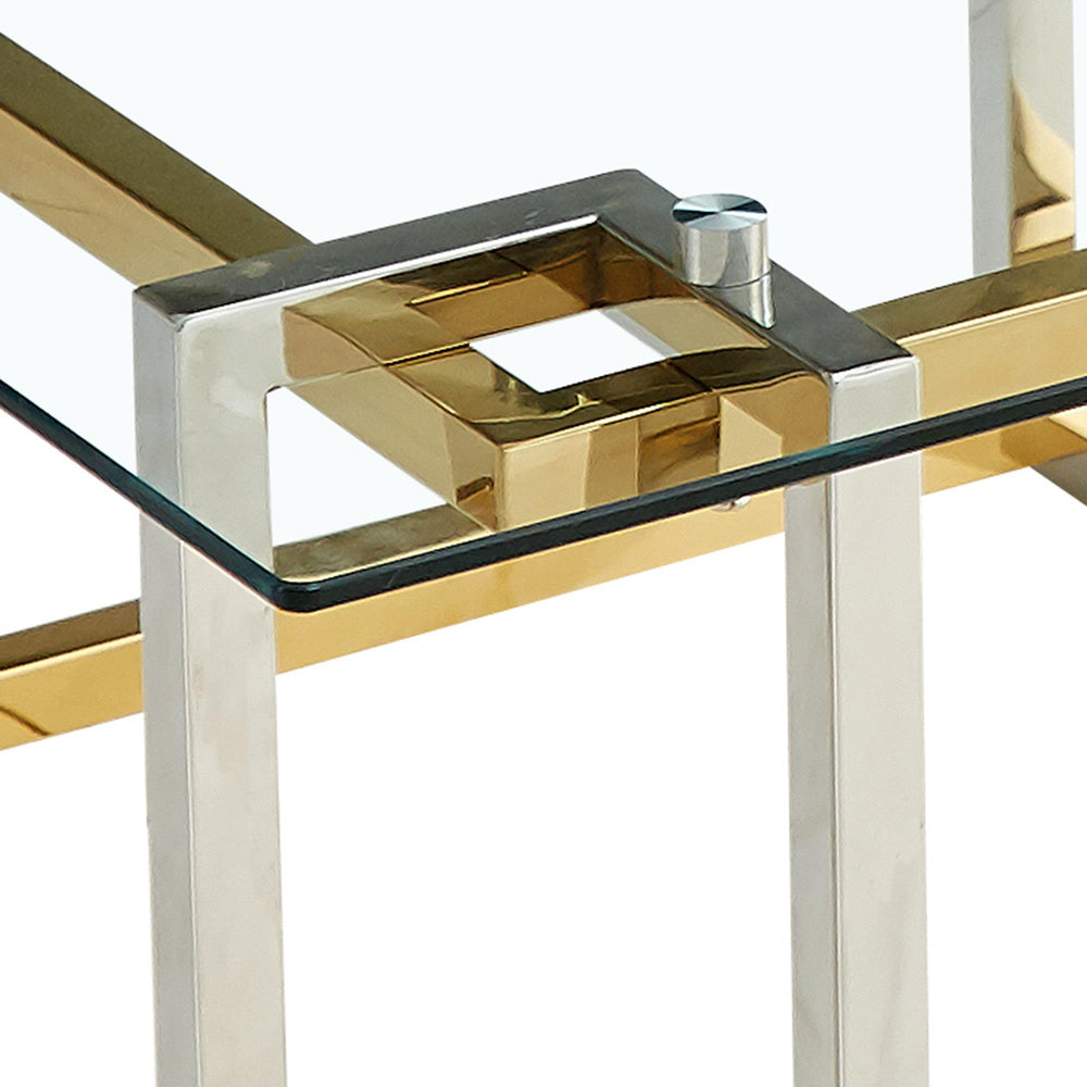  !nspire Florina 301-561SQU Coffee Table - Silver and Gold IMAGE 7