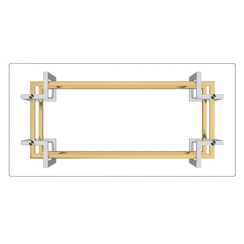  !nspire Florina 301-561REC Coffee Table - Silver and Gold IMAGE 5