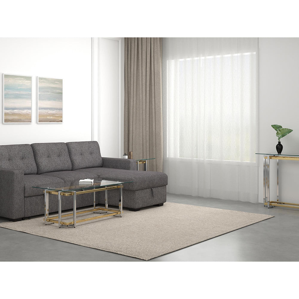  !nspire Florina 301-561REC Coffee Table - Silver and Gold IMAGE 7