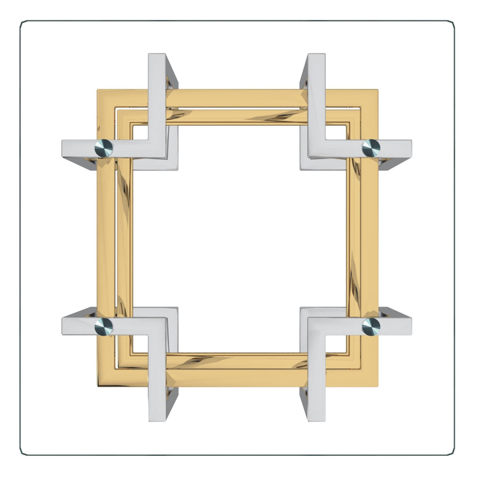  !nspire Florina 501-561CH Accent Table - Silver and Gold IMAGE 4