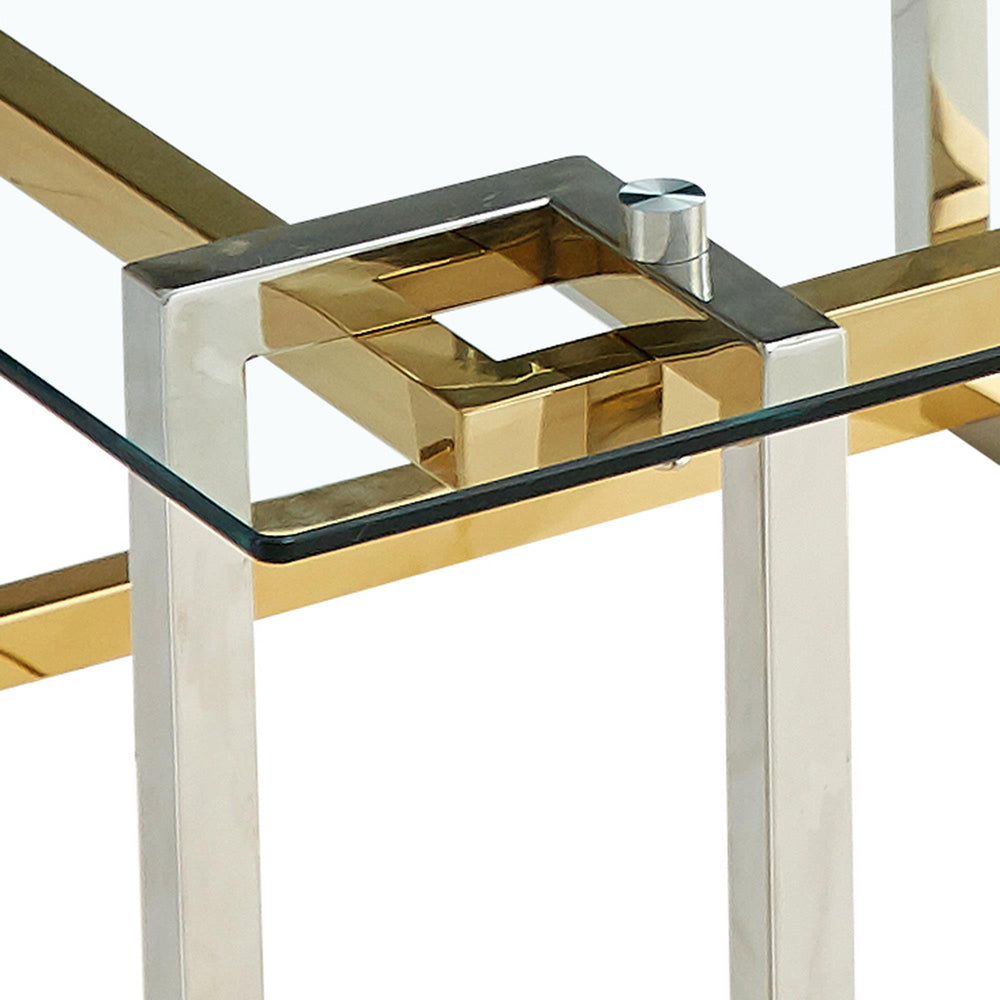 !nspire Florina 501-561CH Accent Table - Silver and Gold IMAGE 7