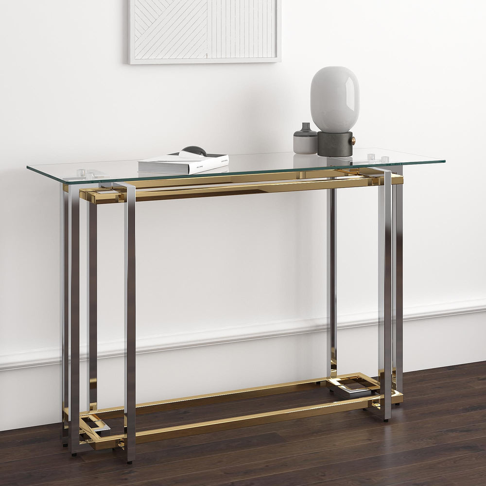  !nspire Florina 502-561CH Console Table - Silver and Gold IMAGE 2
