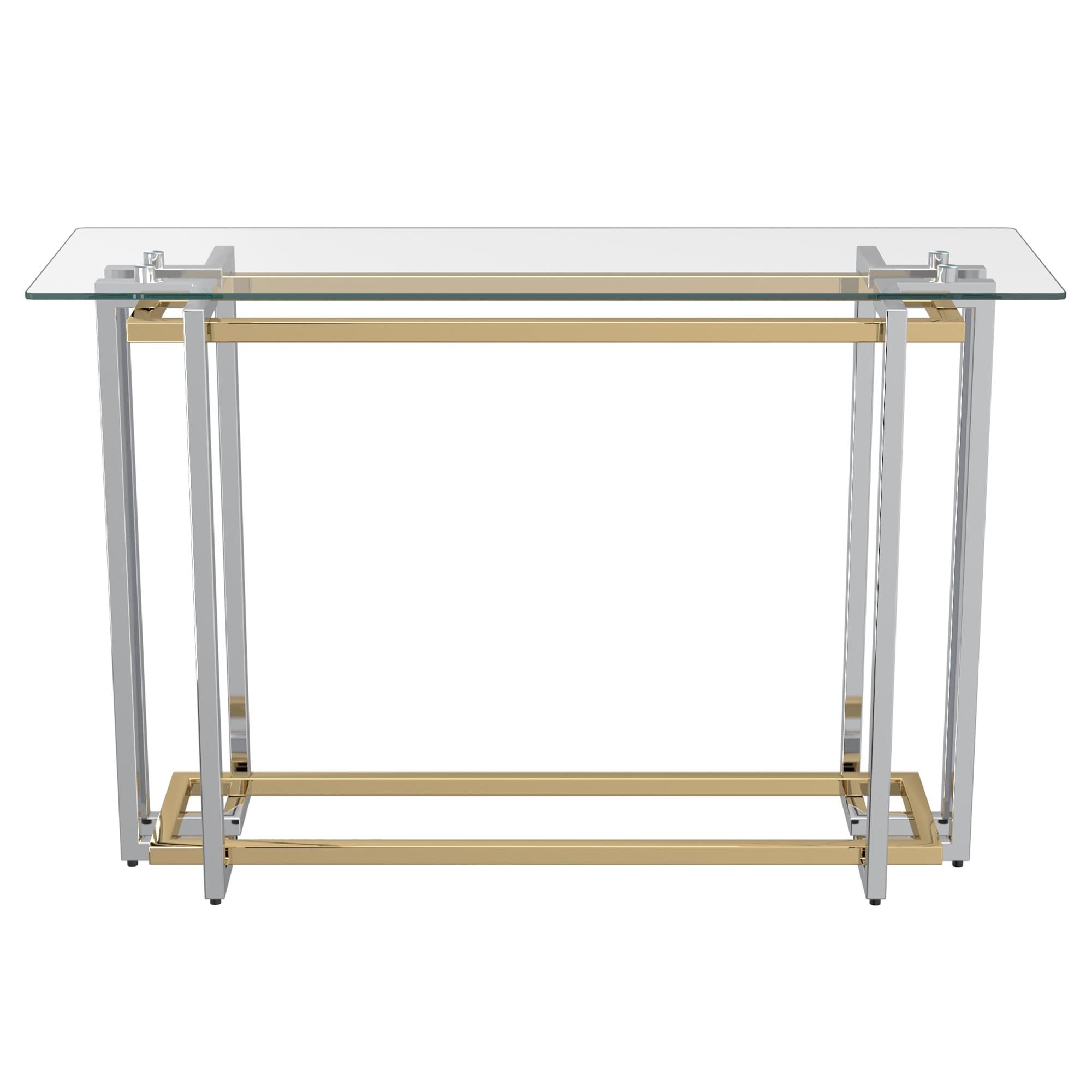  !nspire Florina 502-561CH Console Table - Silver and Gold IMAGE 3