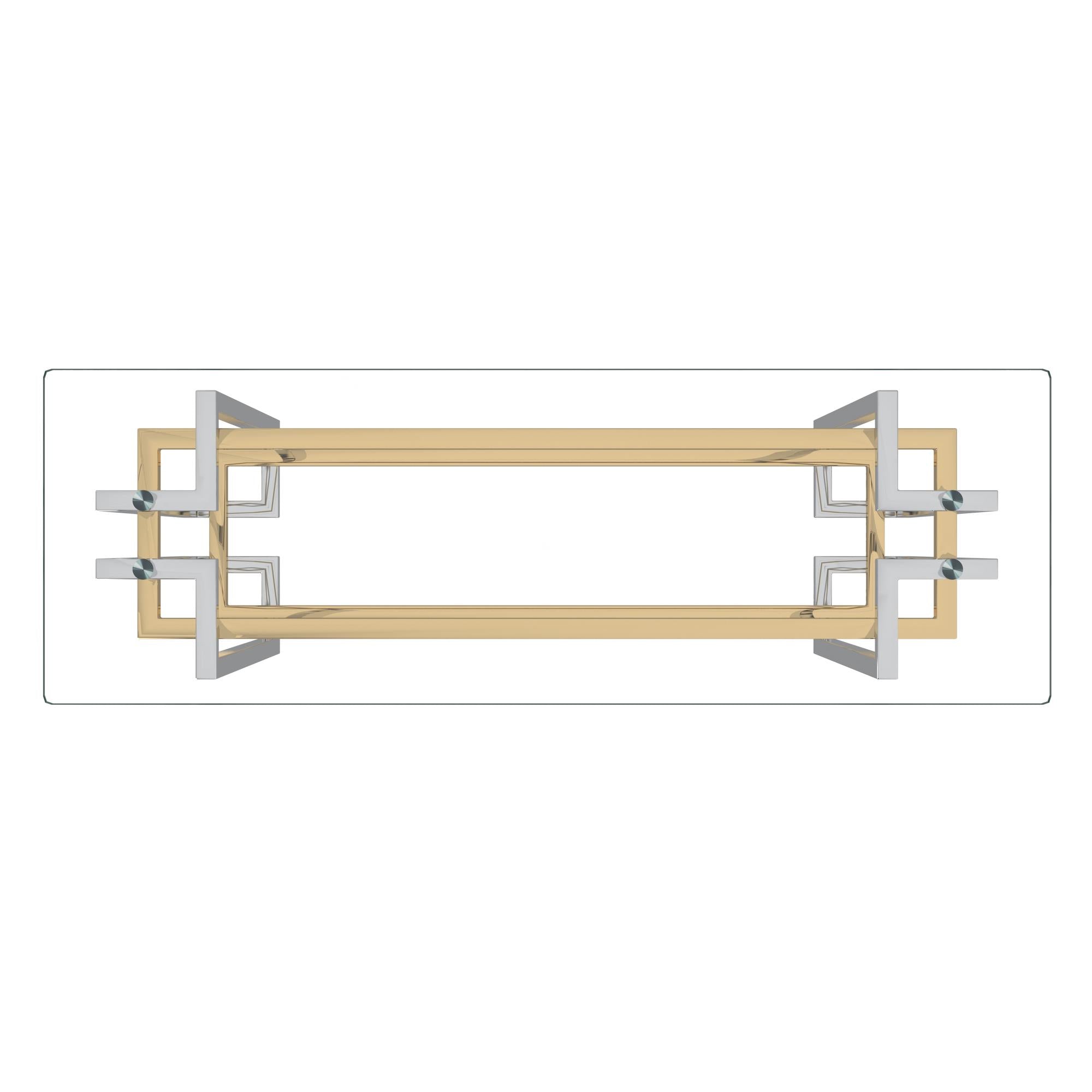  !nspire Florina 502-561CH Console Table - Silver and Gold IMAGE 5