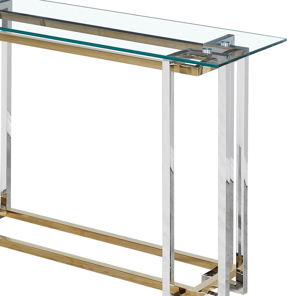  !nspire Florina 502-561CH Console Table - Silver and Gold IMAGE 7
