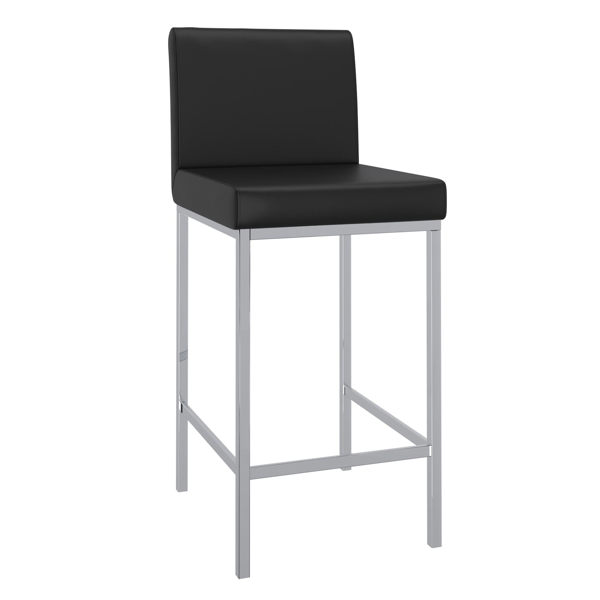  !nspire Porto 203-576BK 26" Counter Stool - Black and Chrome IMAGE 1
