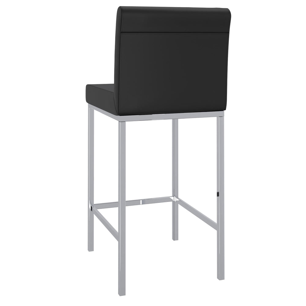 !nspire Porto 203-576BK 26" Counter Stool - Black and Chrome IMAGE 3