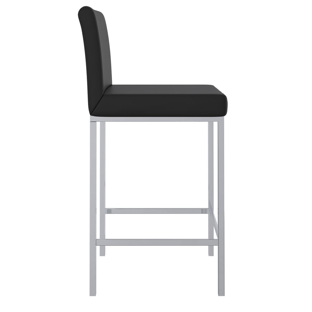  !nspire Porto 203-576BK 26" Counter Stool - Black and Chrome IMAGE 4