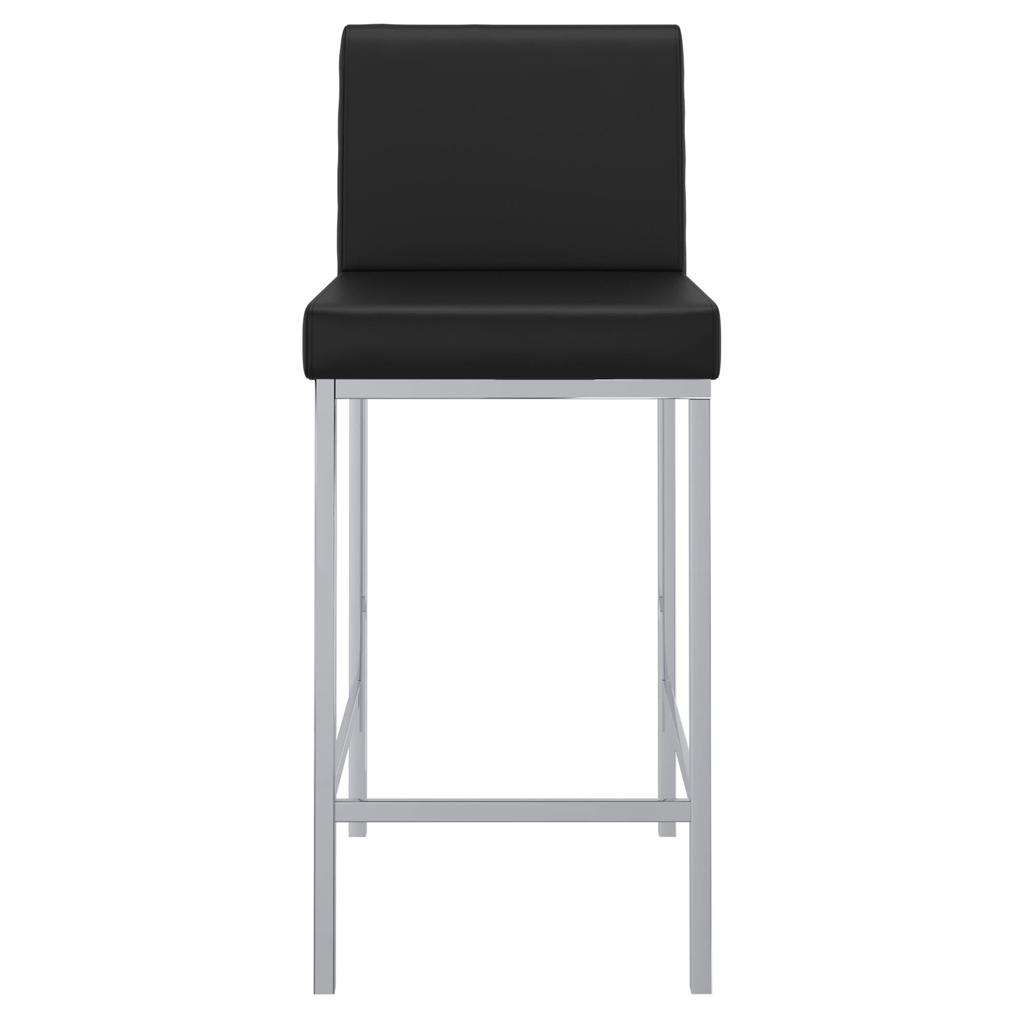  !nspire Porto 203-576BK 26" Counter Stool - Black and Chrome IMAGE 5