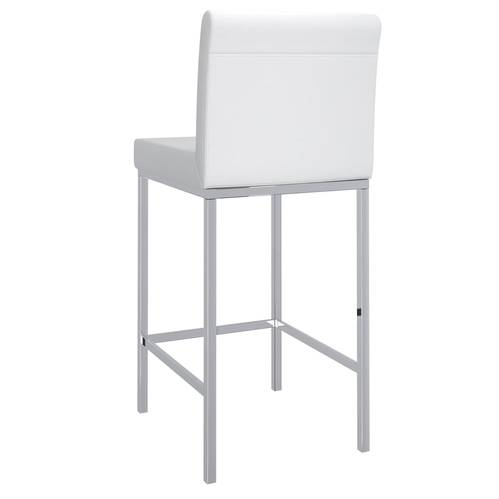  !nspire Porto 203-576WT 26" Counter Stool - White and Chrome IMAGE 3