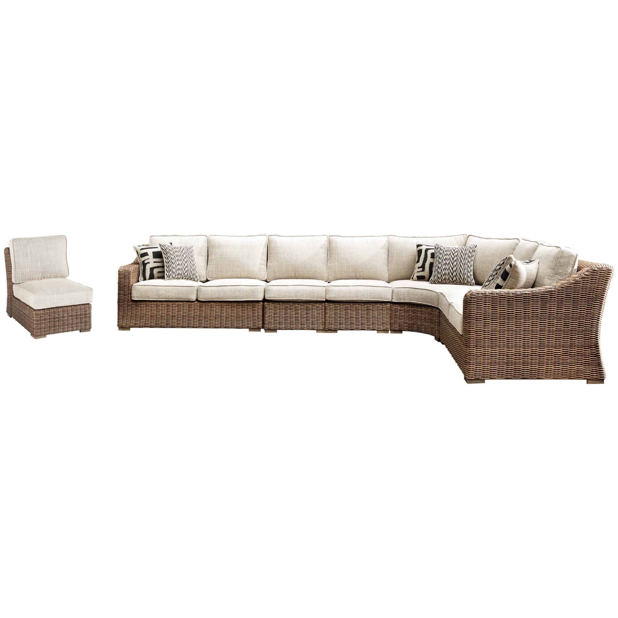  Signature Design by Ashley Beachcroft P791P11 6 pc Outdoor Seating Set IMAGE 1