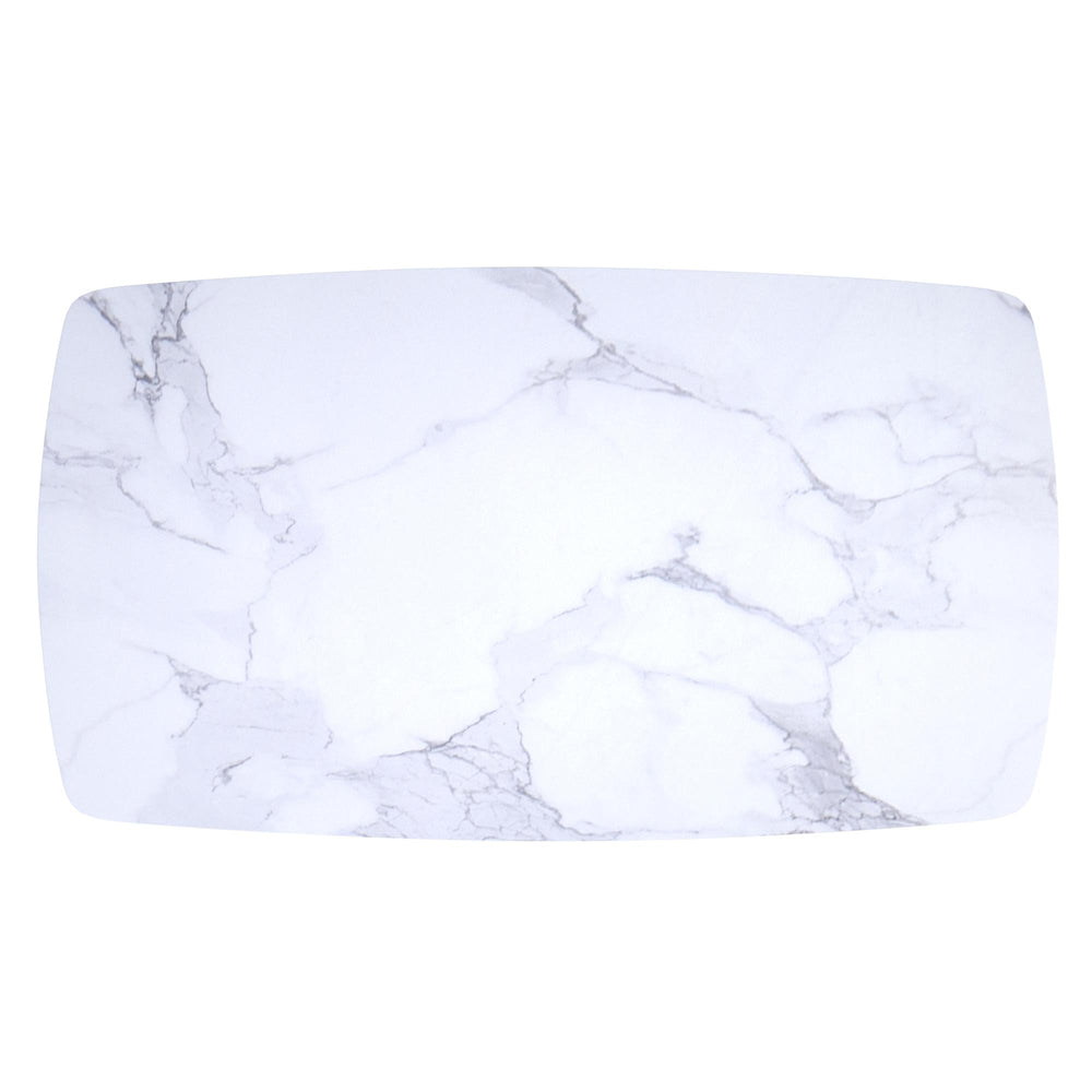  !nspire Emery 201-294REC-WT Rectangular Dining Table - White and Black IMAGE 5