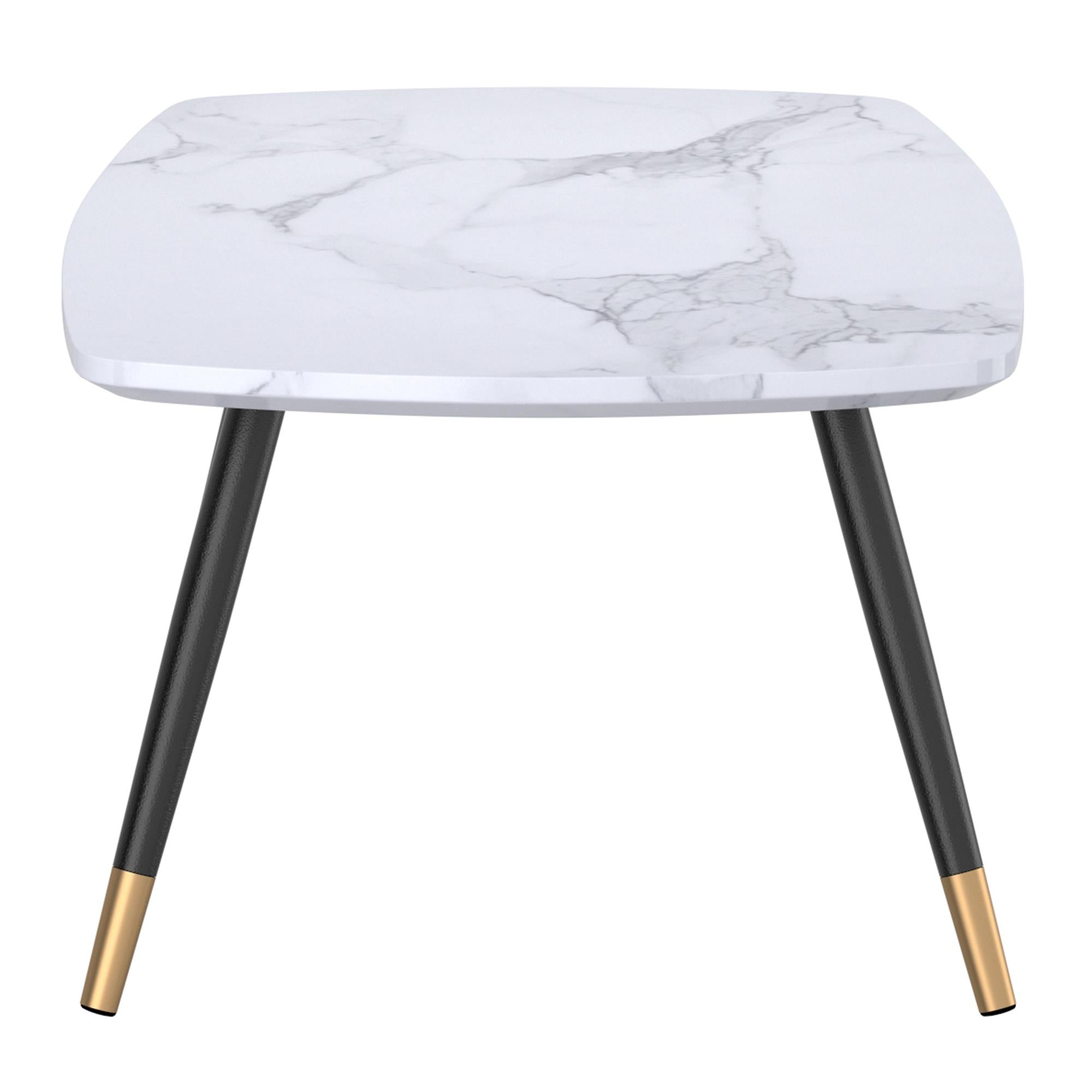  !nspire Emery 301-294REC-WT Rectangular Coffee Table - White and Black IMAGE 4