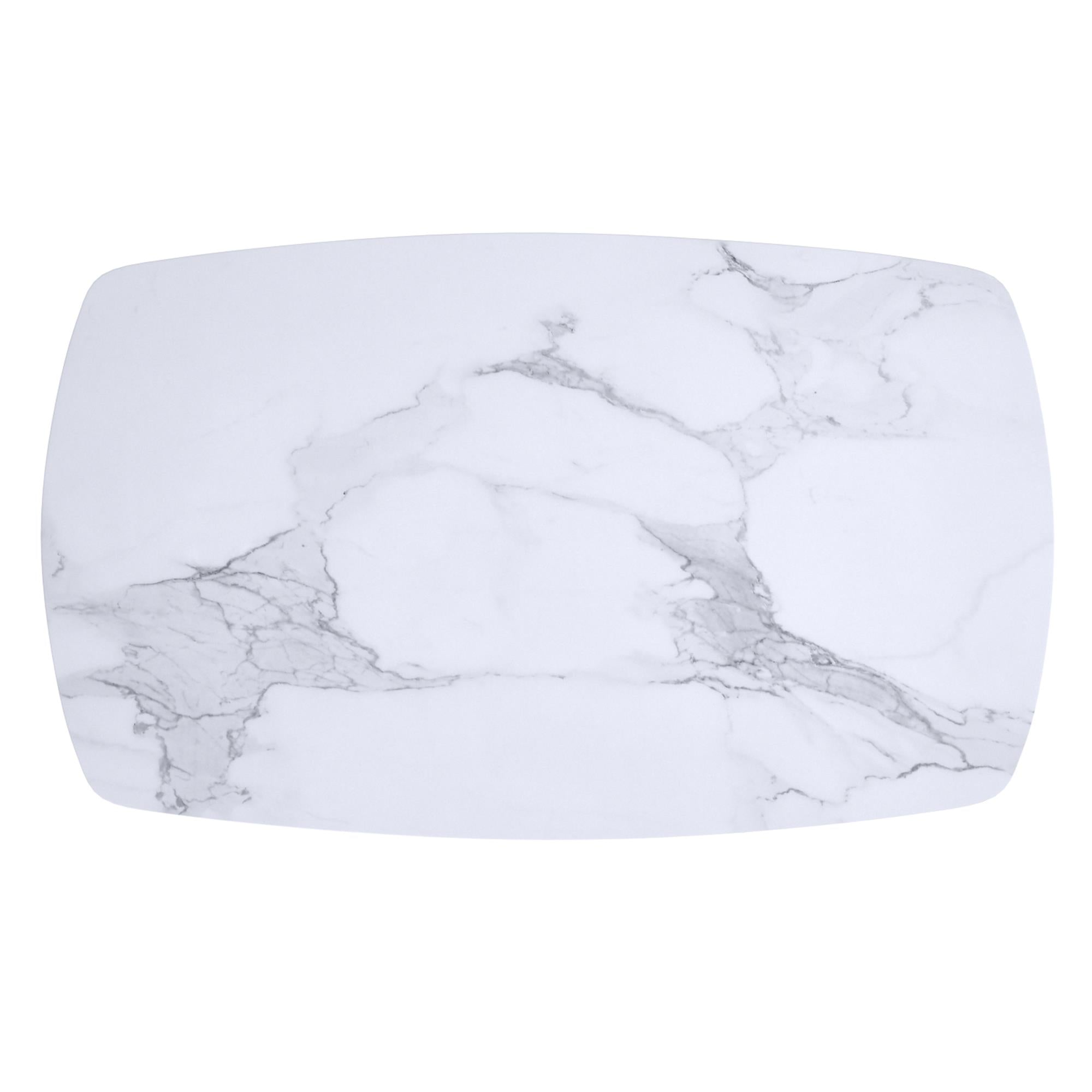  !nspire Emery 301-294REC-WT Rectangular Coffee Table - White and Black IMAGE 5