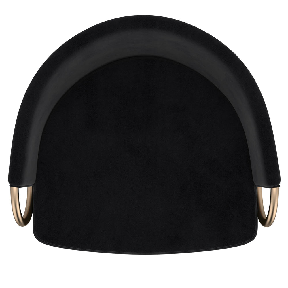  !nspire Lavo 203-560BLK 26" Counter Stool - Black and Gold IMAGE 6