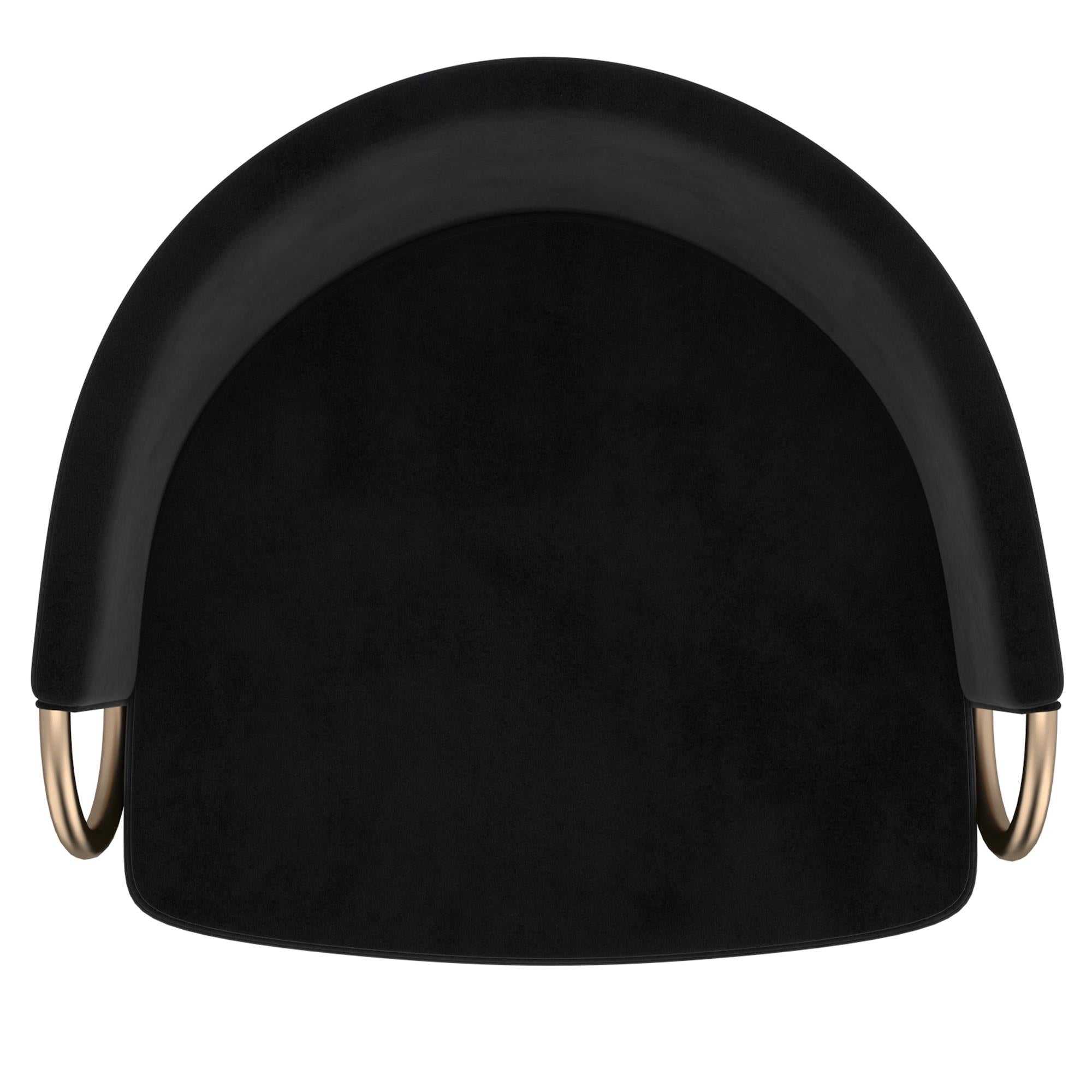  !nspire Lavo 203-560BLK 26" Counter Stool - Black and Gold IMAGE 6