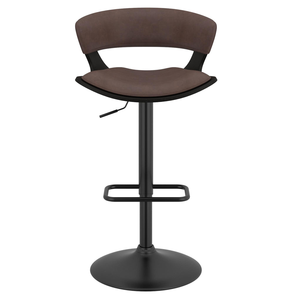  !nspire Rover 203-554BN Adjustable Air Lift Stool - Brown and Black IMAGE 5