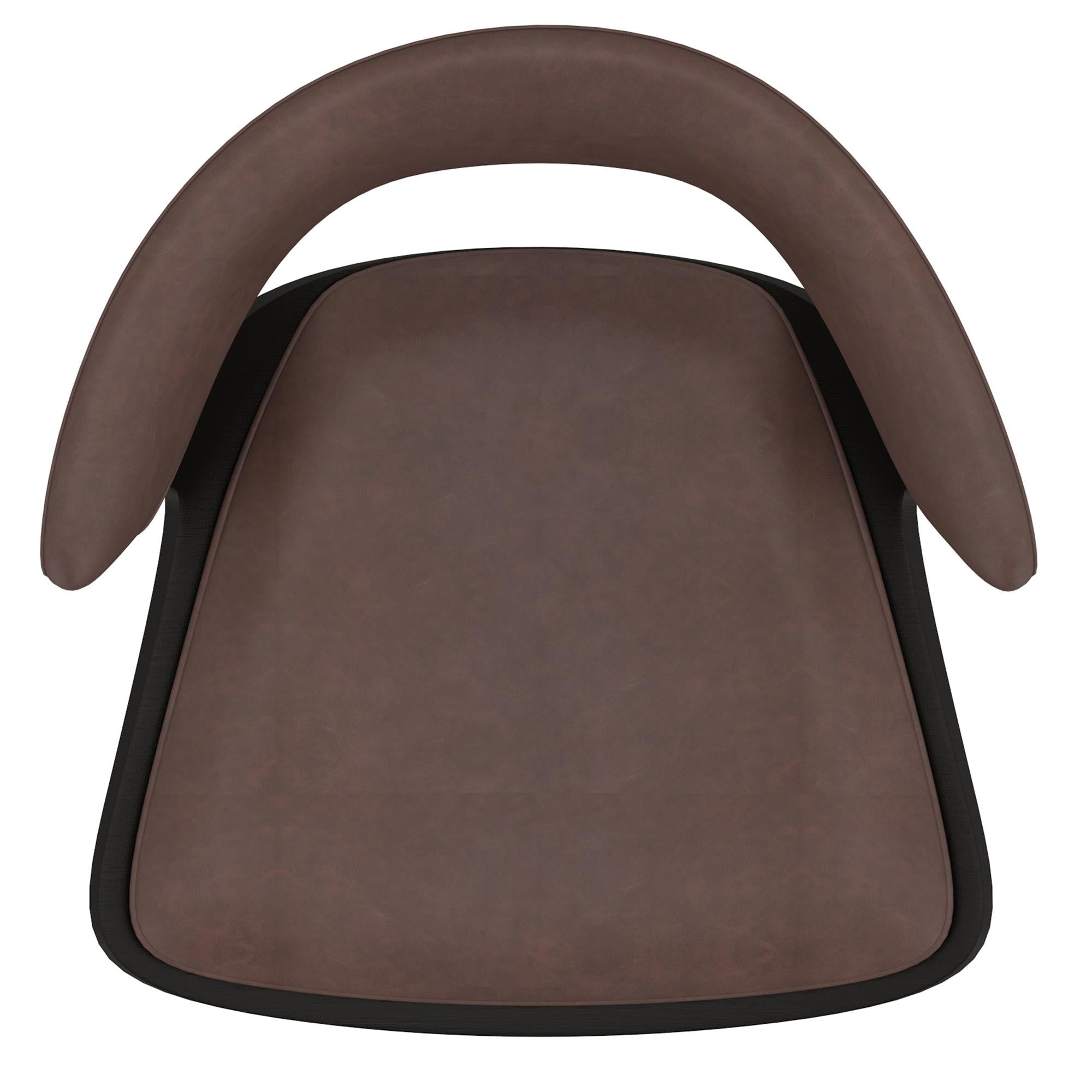  !nspire Rover 203-554BN Adjustable Air Lift Stool - Brown and Black IMAGE 6