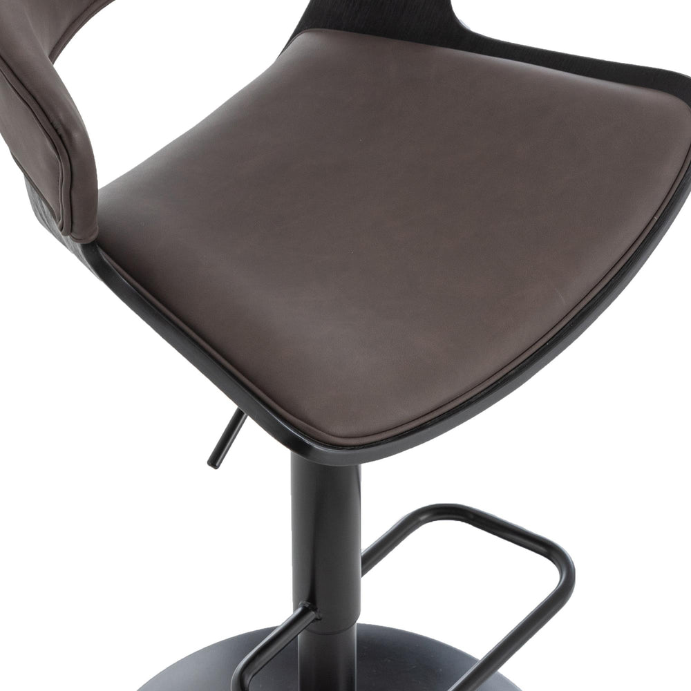  !nspire Rover 203-554BN Adjustable Air Lift Stool - Brown and Black IMAGE 7