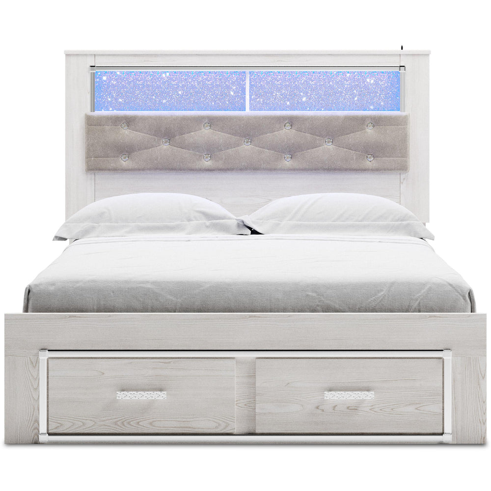  Signature Design by Ashley Altyra B2640B19 Queen Upholstered Bookcase Bed with Storage IMAGE 2