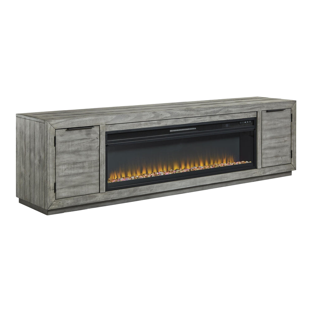  Signature Design by Ashley Naydell W996W1 92" TV Stand with Electric Fireplace IMAGE 1