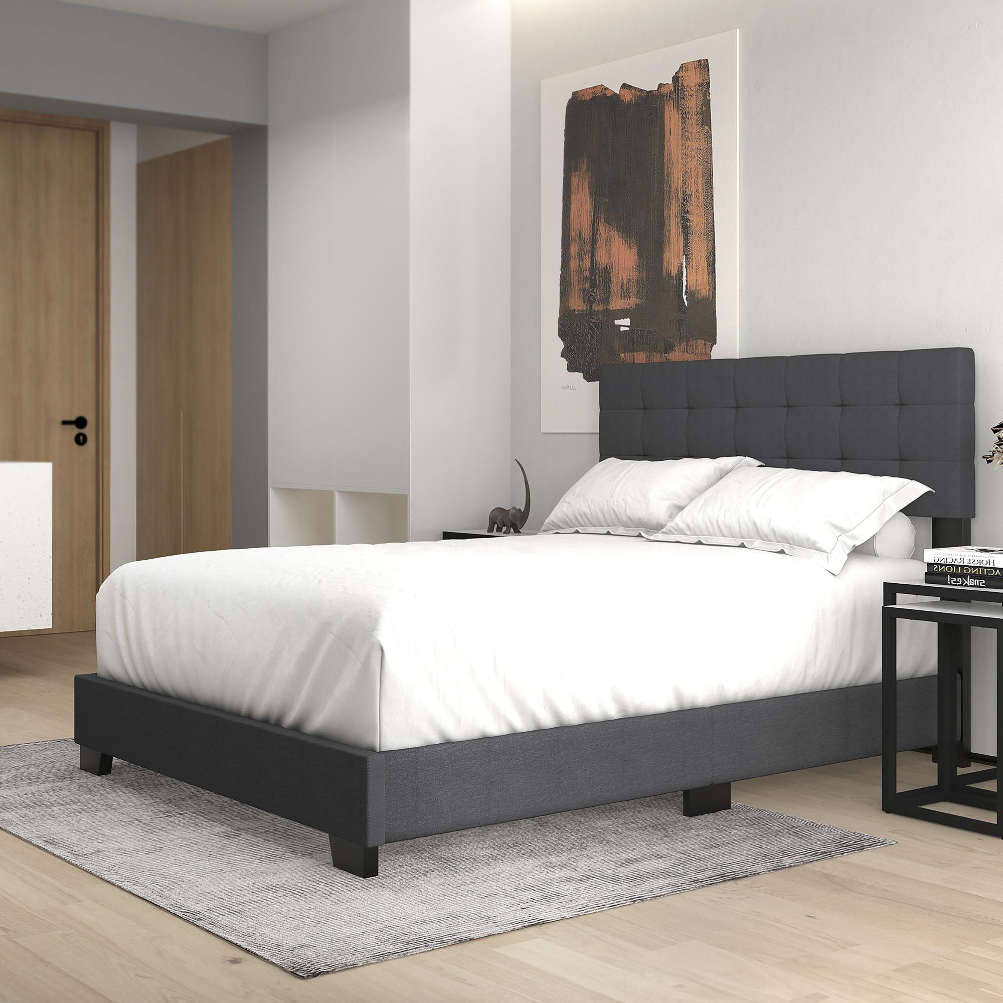  Worldwide Home Furnishings Exton 101-298Q-CHL 60" Queen Bed - Charcoal IMAGE 2