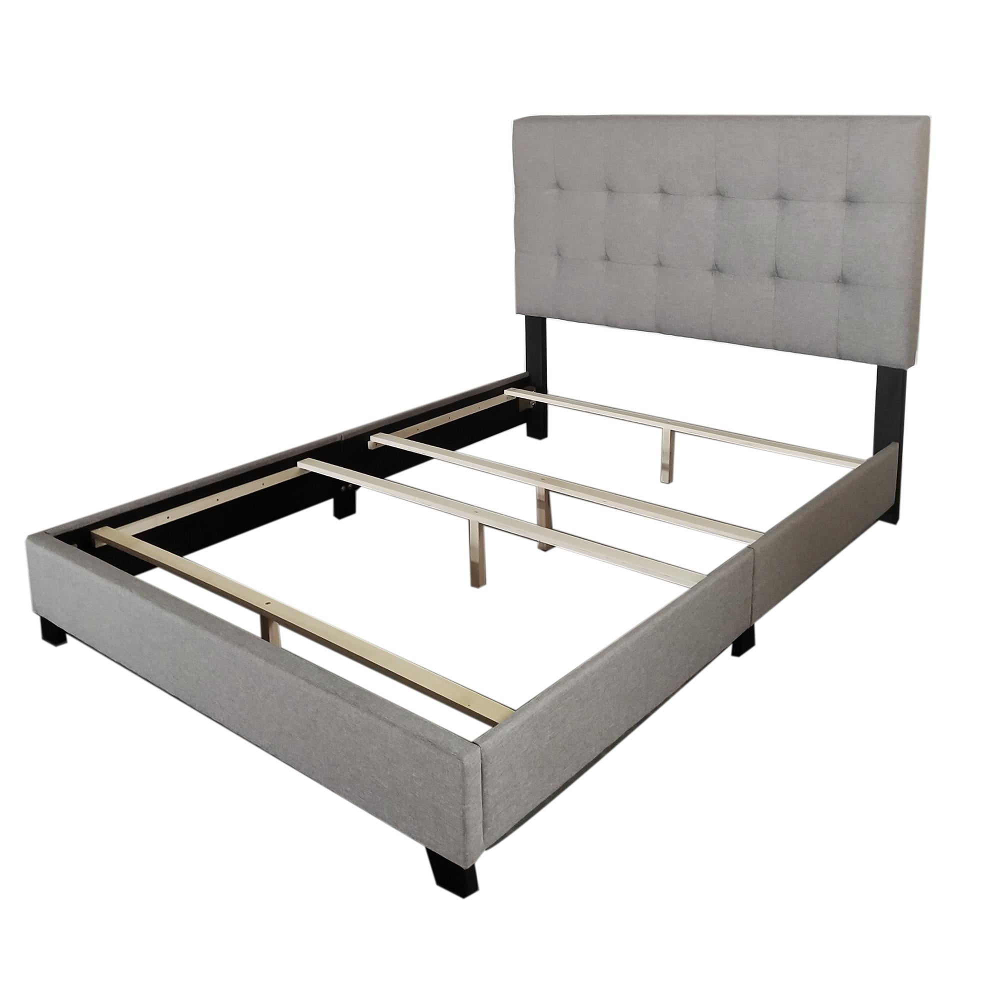  Worldwide Home Furnishings Exton 101-298Q-LGY 60" Queen Bed - Light Grey IMAGE 6