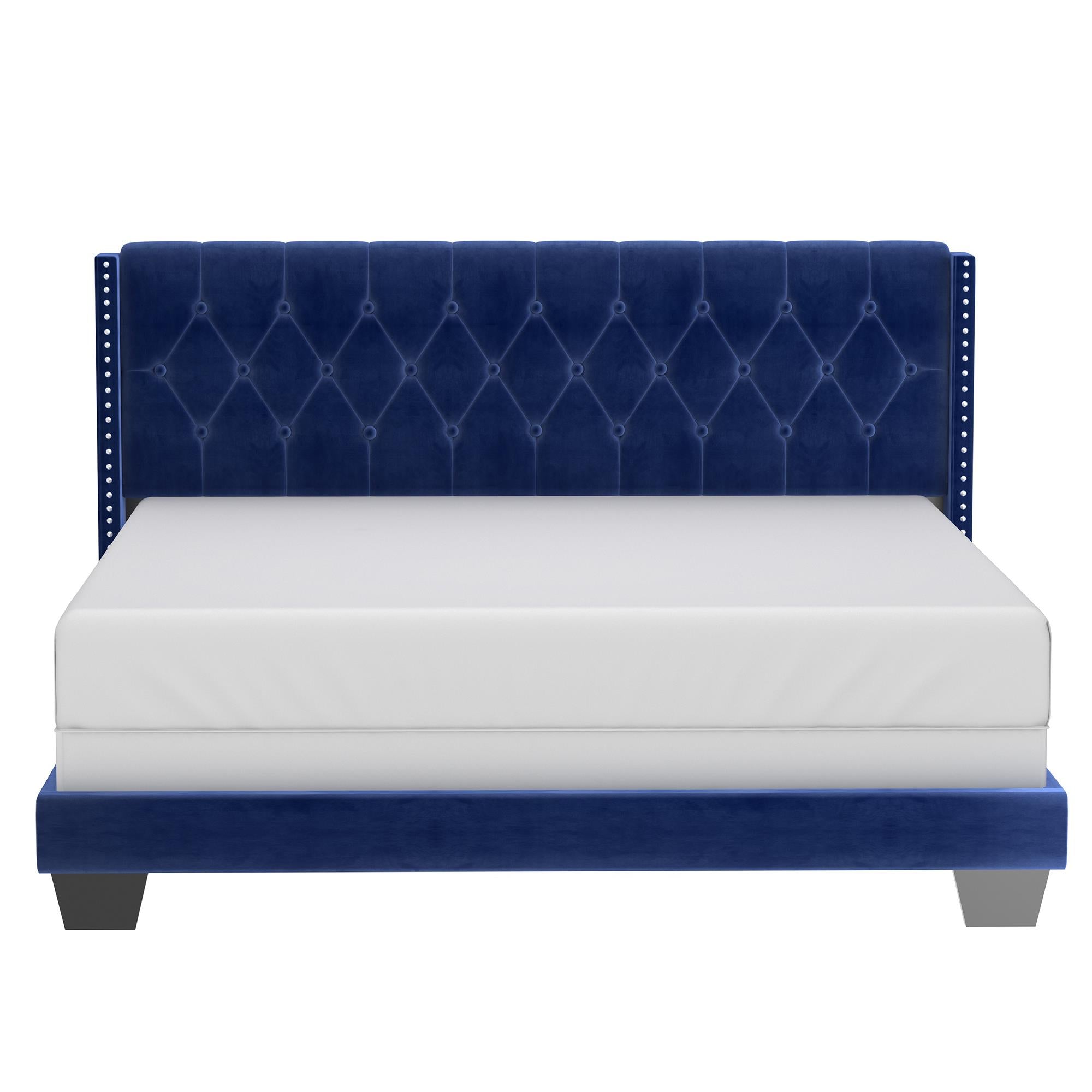  Worldwide Home Furnishings Gunner 101-299K-NAV 78" King Bed - Blue IMAGE 3