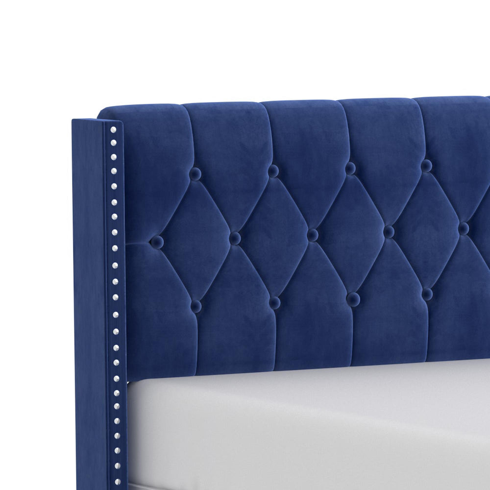  Worldwide Home Furnishings Gunner 101-299K-NAV 78" King Bed - Blue IMAGE 4