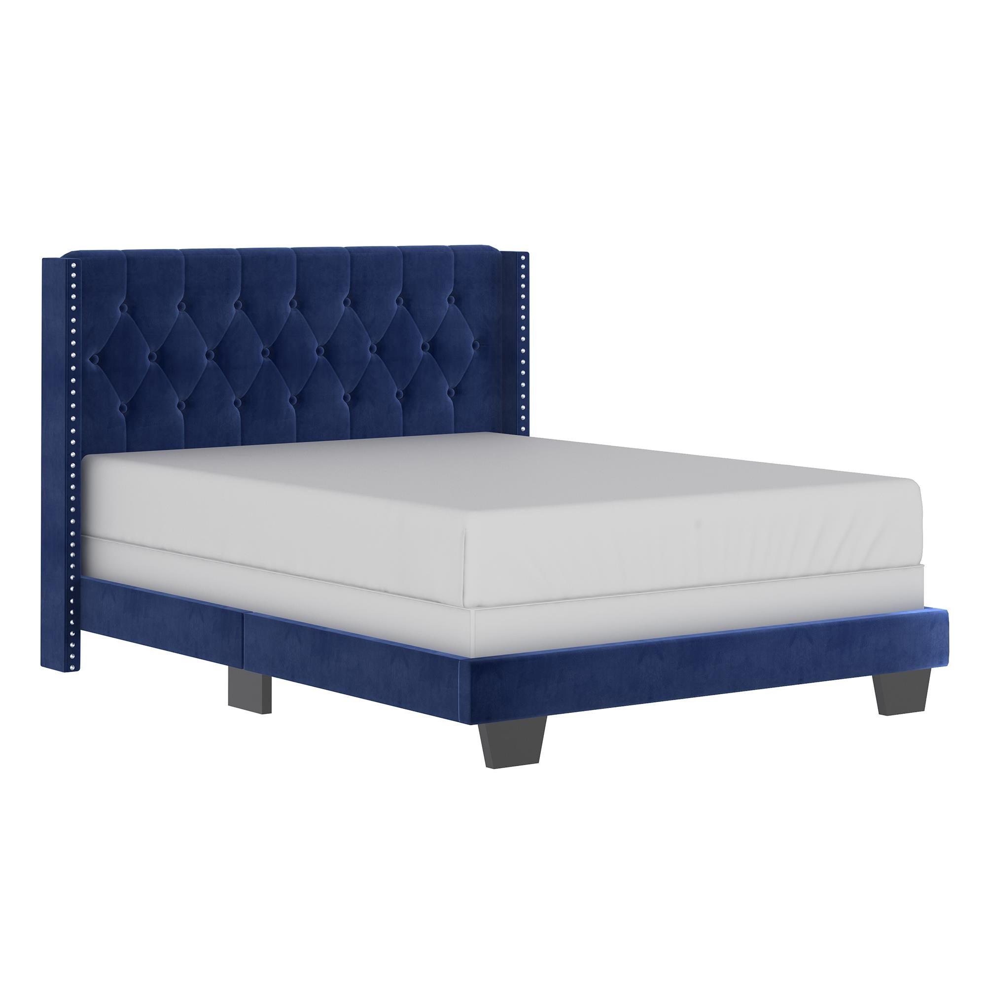  Worldwide Home Furnishings Gunner 101-299Q-NAV 60" Queen Bed - Blue IMAGE 1