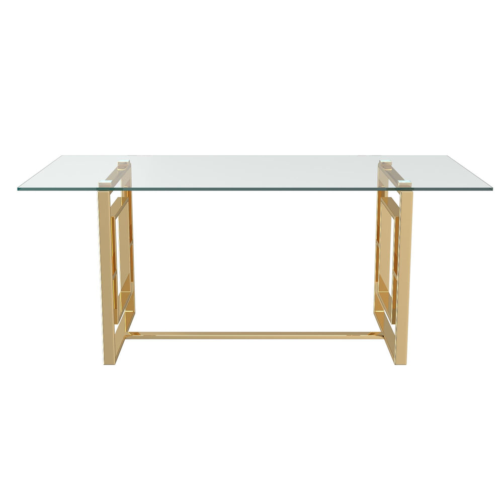  !nspire Eros 201-482GL Rectangular Dining Table - Gold IMAGE 3