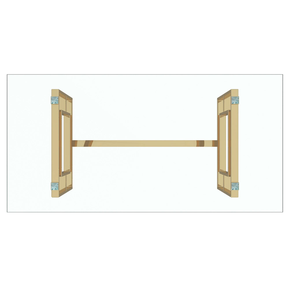  !nspire Eros 201-482GL Rectangular Dining Table - Gold IMAGE 5