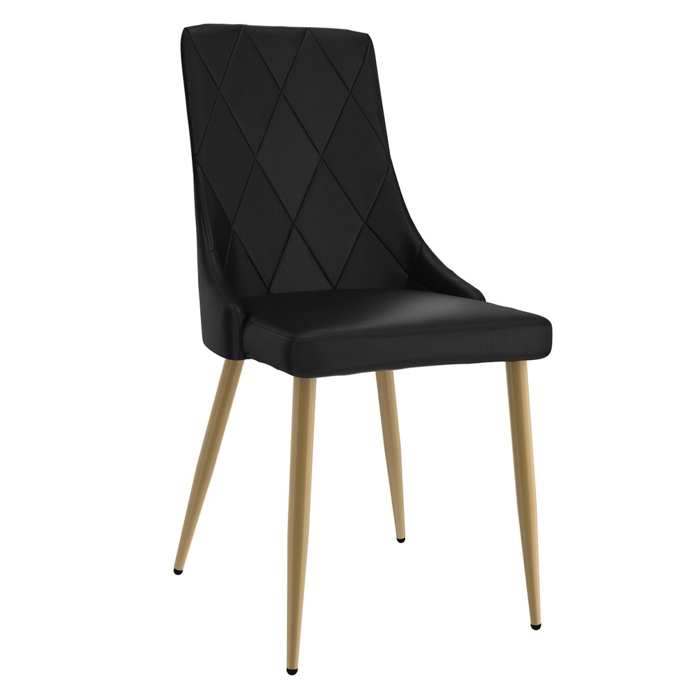 !nspire Antoine 202-573BK Dining Chair - Black and Aged Gold IMAGE 1