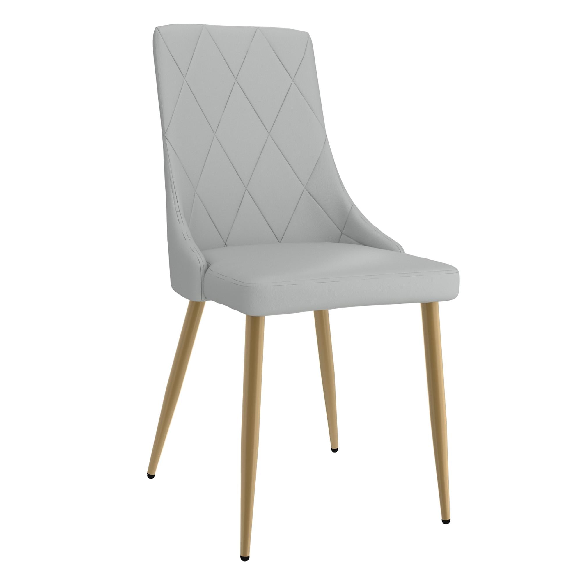  !nspire Antoine 202-573LG Dining Chair - Light Grey and Aged Gold IMAGE 1