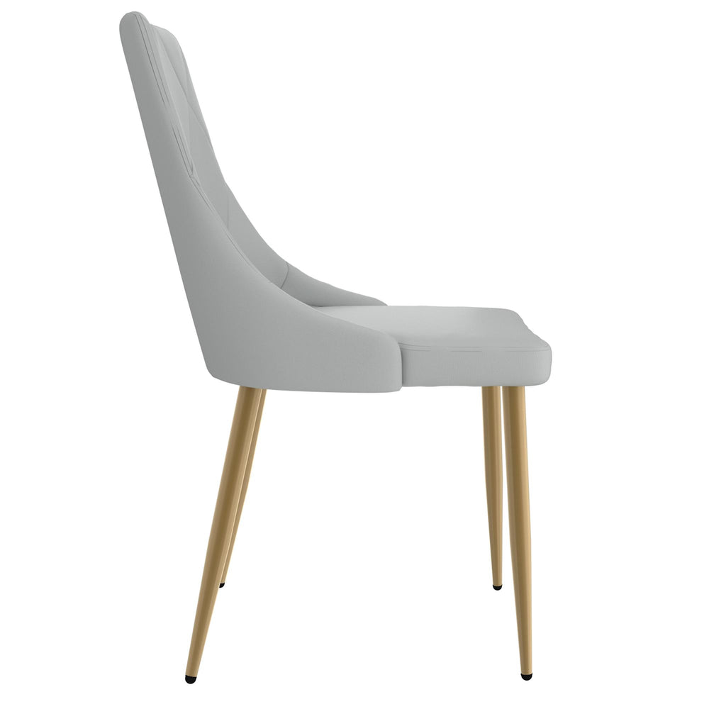  !nspire Antoine 202-573LG Dining Chair - Light Grey and Aged Gold IMAGE 5