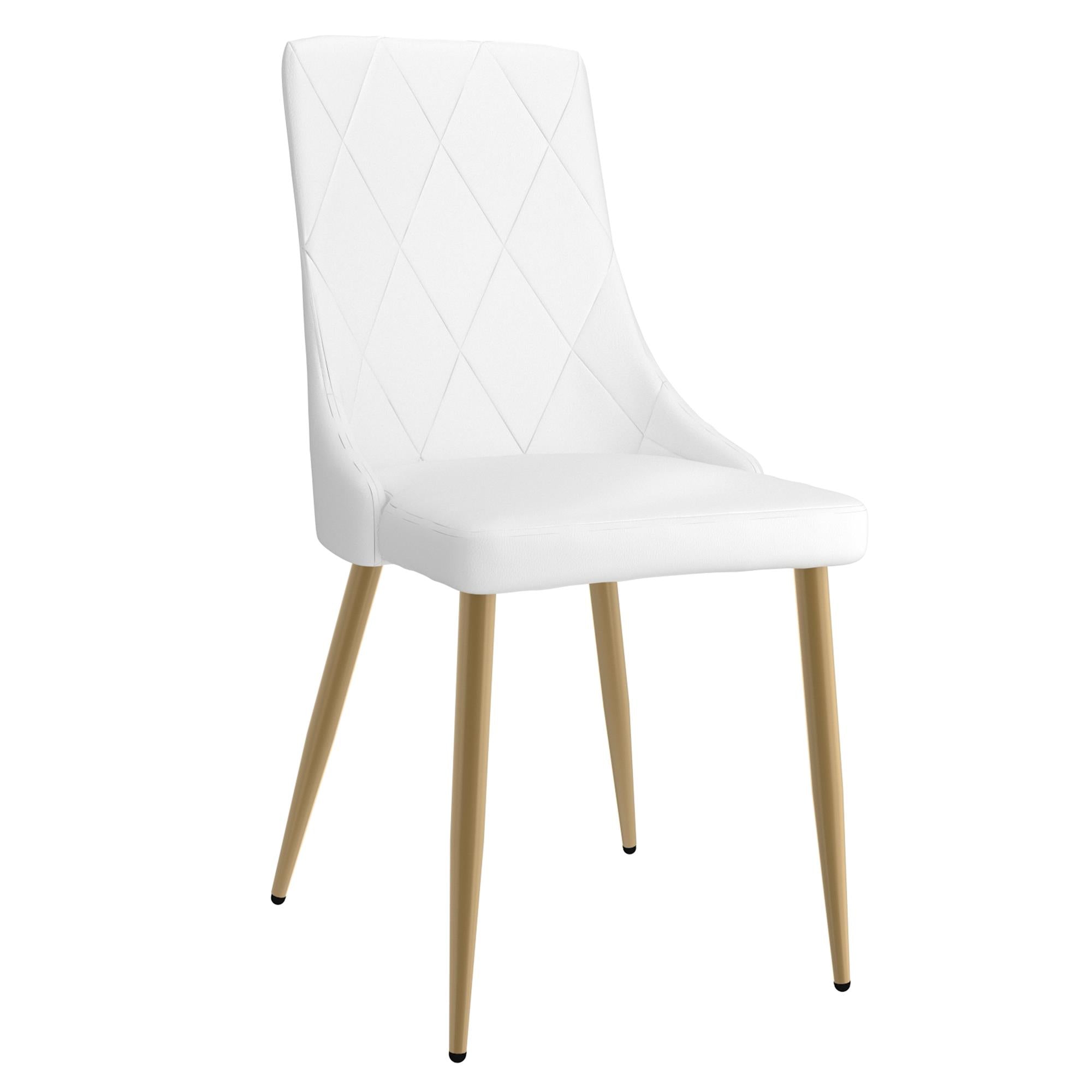  !nspire Antoine 202-573WT Dining Chair - White and Aged Gold IMAGE 1