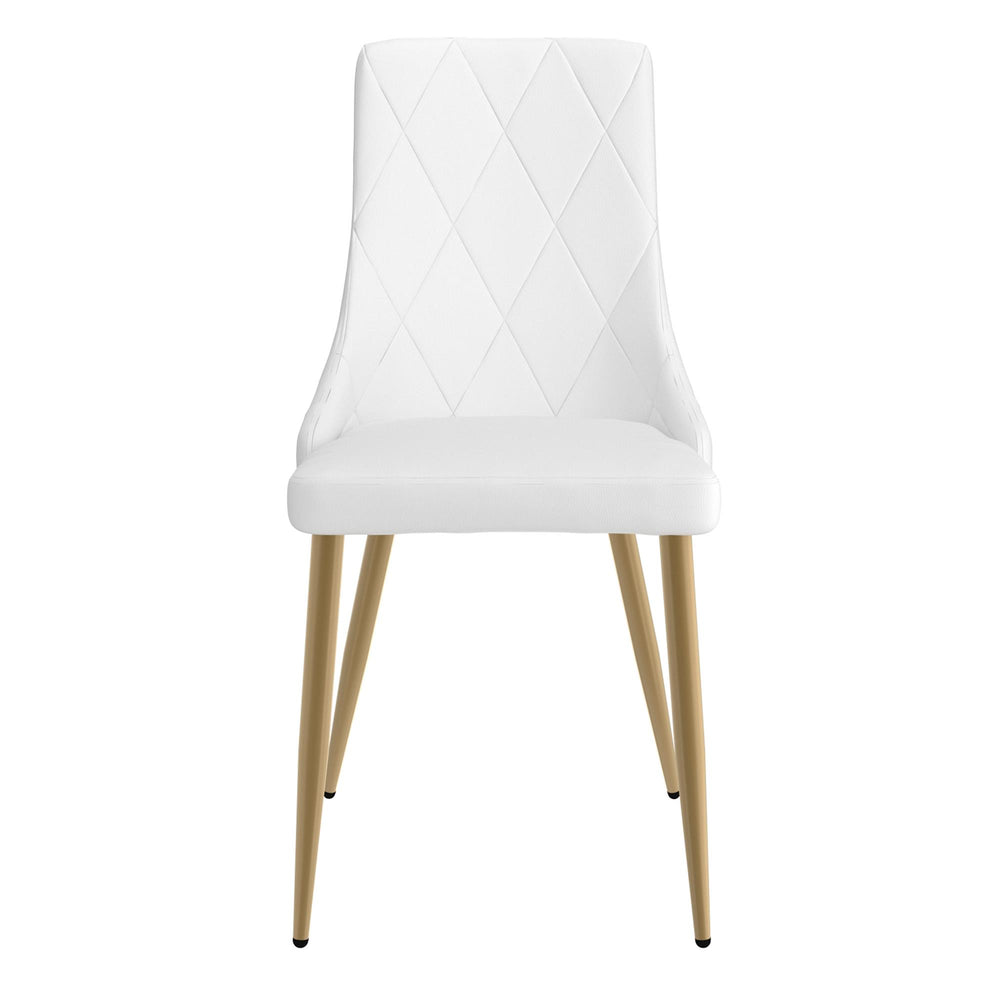  !nspire Antoine 202-573WT Dining Chair - White and Aged Gold IMAGE 4