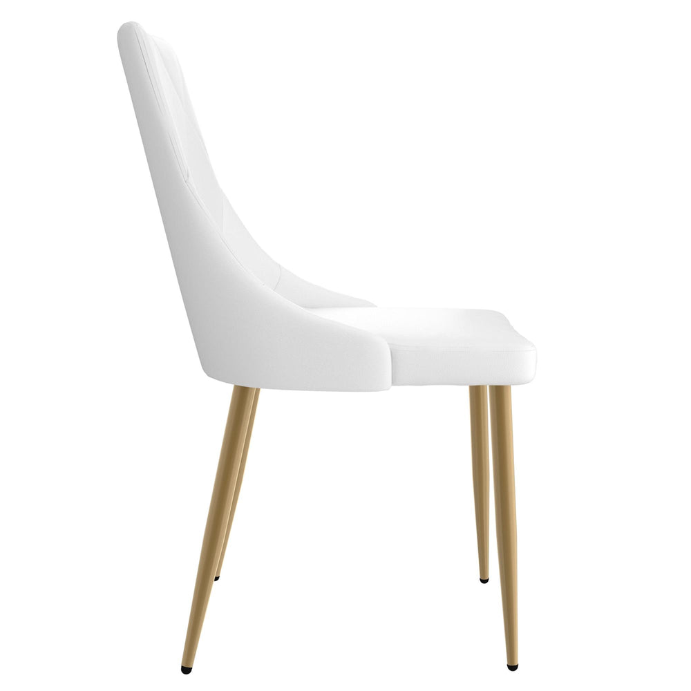  !nspire Antoine 202-573WT Dining Chair - White and Aged Gold IMAGE 5