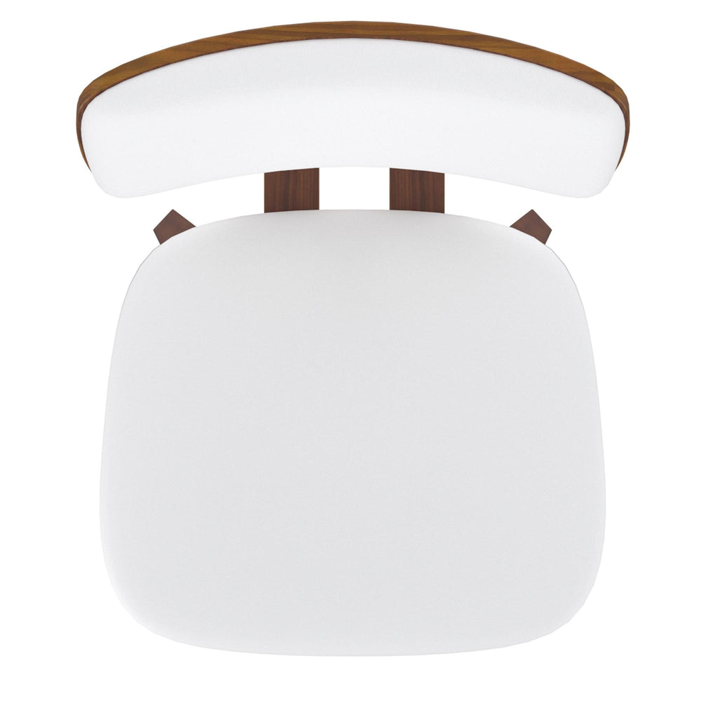  !nspire Zuni 202-581PUWT Dining Chair - White Faux Leather and Walnut IMAGE 7