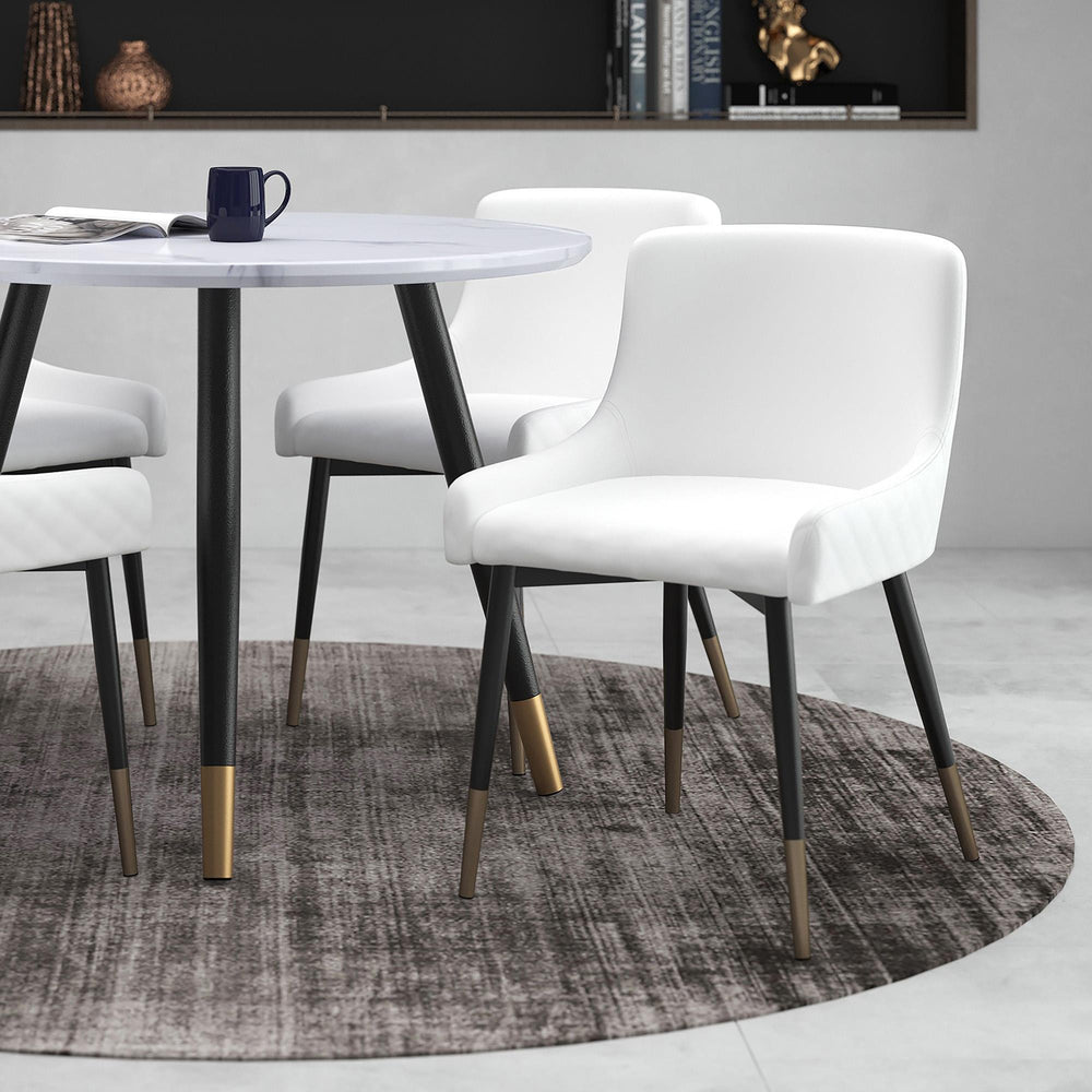  !nspire Xander 202-620WT Dining Chair - White and Black IMAGE 2